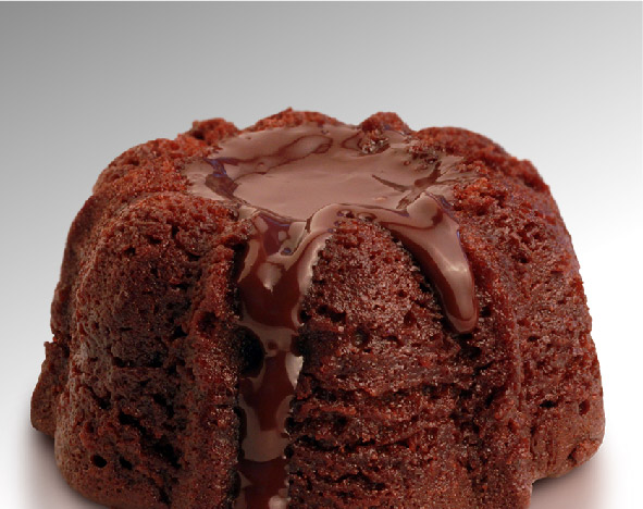 Starters - Molten Chocolate Cake.